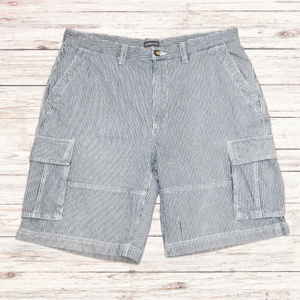 Y2K St. Johns Bay Pin Stripe Cargo Shorts Size 38